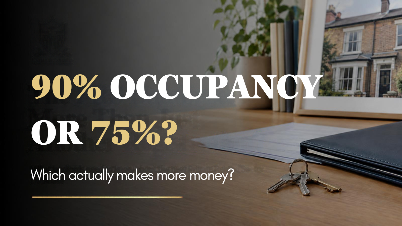 Serviced accommodation occupancy and property performance