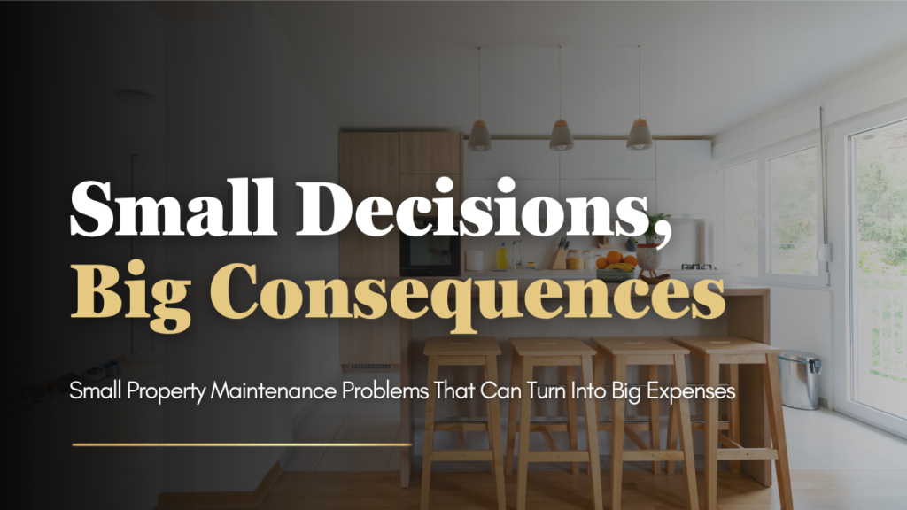 Property manager checking a maintenance problem in a property