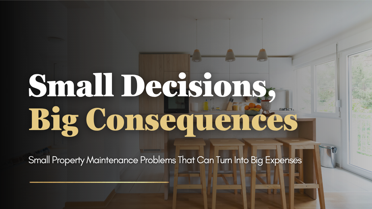 Property manager checking a maintenance problem in a property